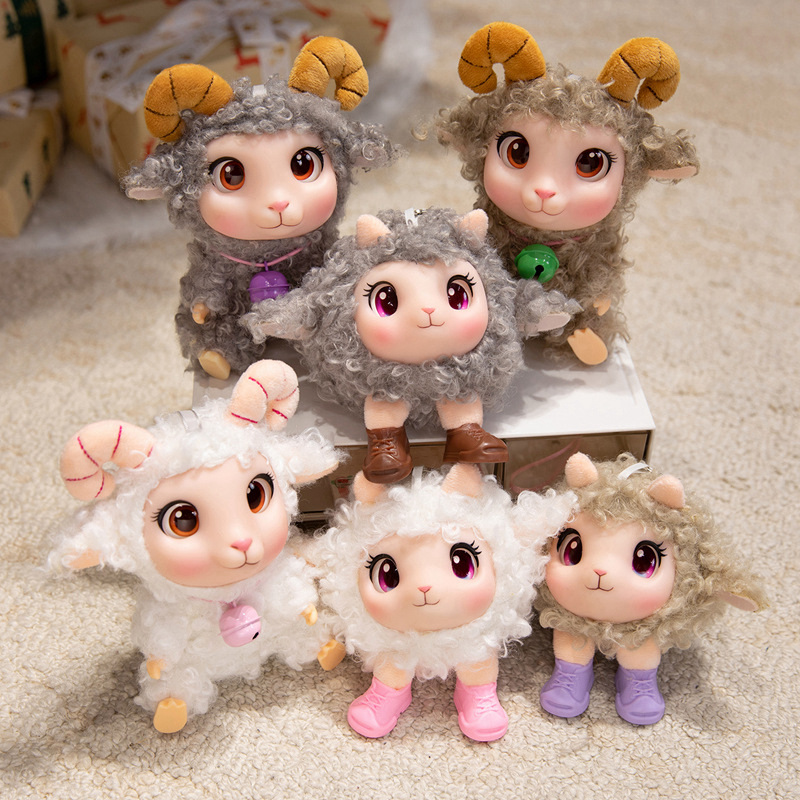 Kids Toys Animal - Peluche Mouton Kawaii en Vinyle Doux,