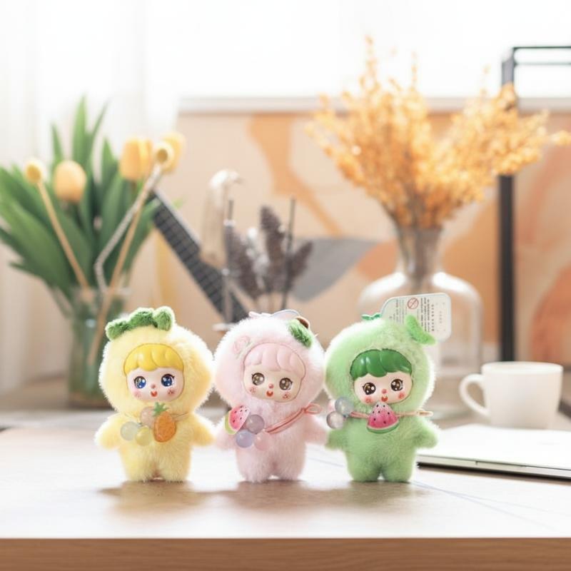 Kids Toys Home - Porte-clés Peluche Fruit Mignon 10cm, Pendentif