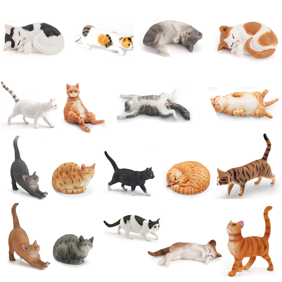 Kids Toys Home - Figurines réalistes et mignonnes, chat pastoral