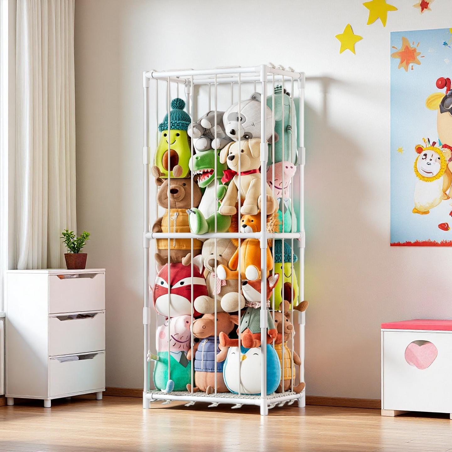 Kids Toys Animal - Organisateur vertical pour animaux en peluche,