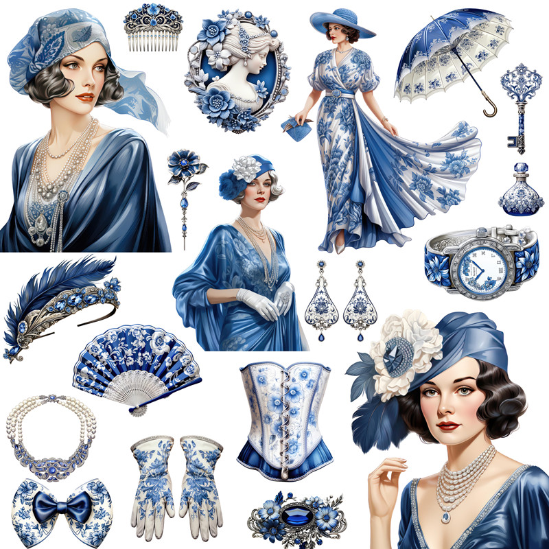 Kids Toys Victoria - Autocollants fille Victoria bleu, artisanat et