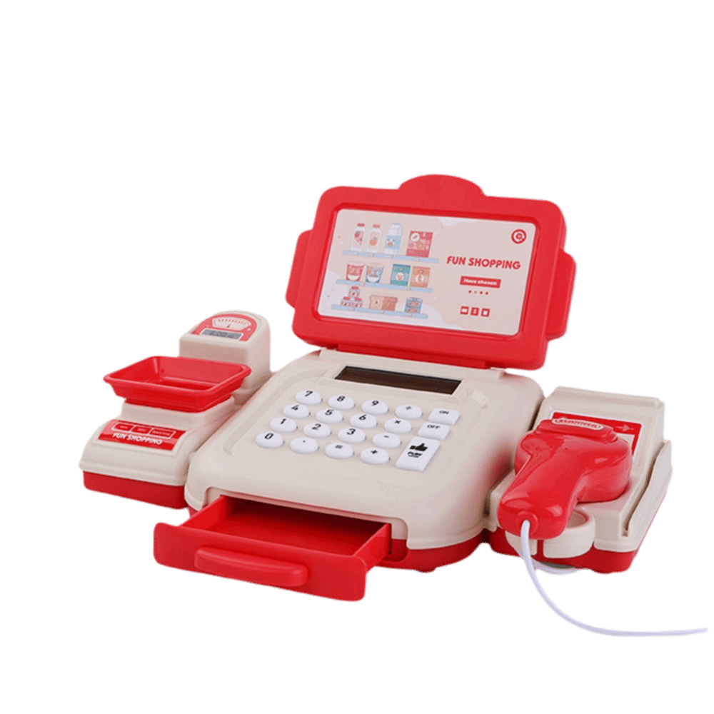 Toy Cash Register - Caisse enregistreuse de supermarché de simulation,