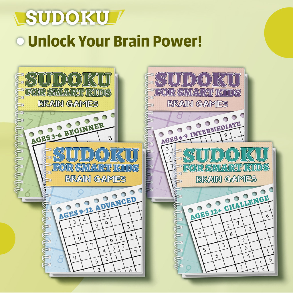 Kids Toys And Games - Ensemble de livres de puzzles Sudoku
